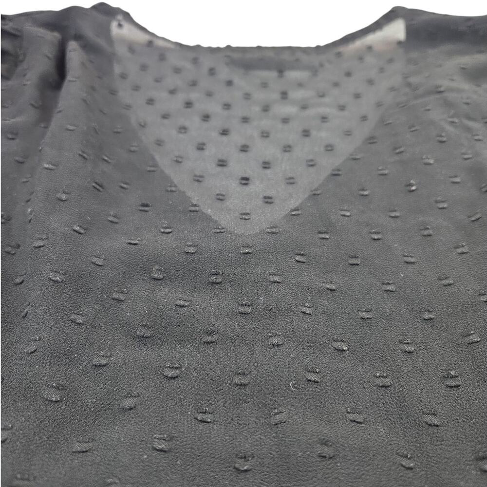 Urban Outfitters | Black, Textured, Peasant Blouse | Size Small - Picture 3 of 5